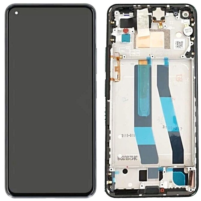 Xiaomi 11 Lite 5G NE / Mi 11 Lite 4G/5G LCD displej dotykové sklo včetně rámečku (Service Pack) Black