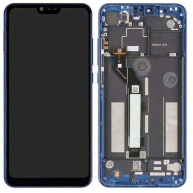 Xiaomi Mi 8 Lite LCD displej dotykové sklo včetně rámu originální (Service Pack) blue