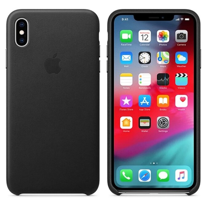 Apple kožené pouzdro iPhone XS Max černé