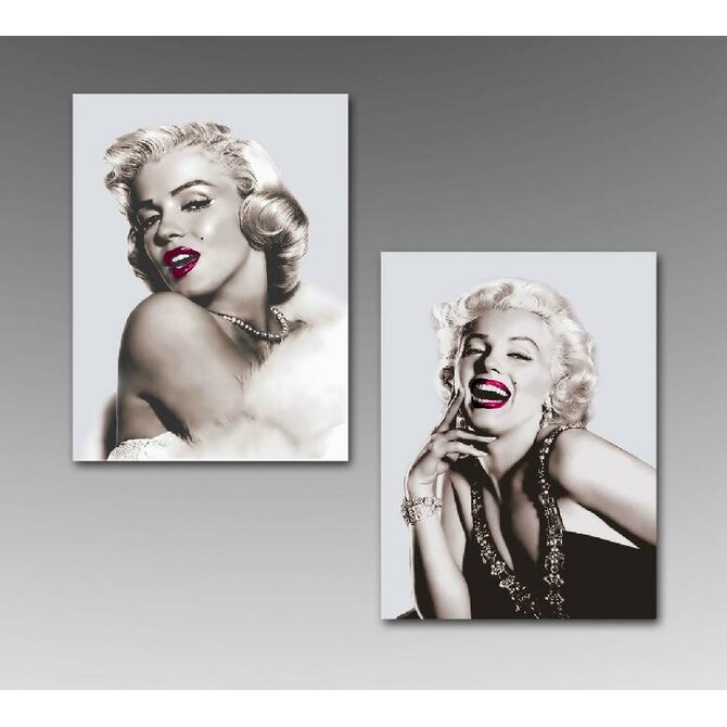 Obraz "MARYLIN-LIPS B&W" 60x80x3/2dr.