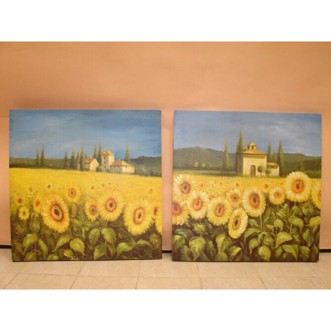 Obraz "country sunflowers" 80x80/2dr.