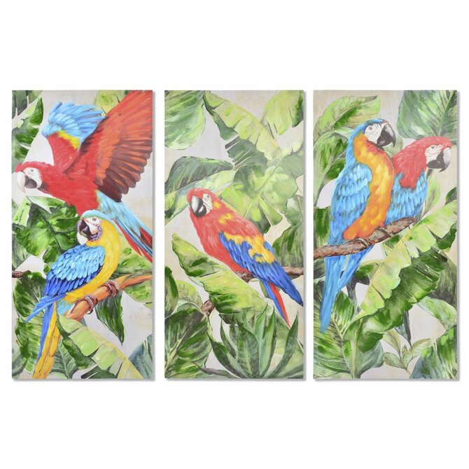 Obraz "TROPICAL-PARROTS" 190x90x3/3dr.