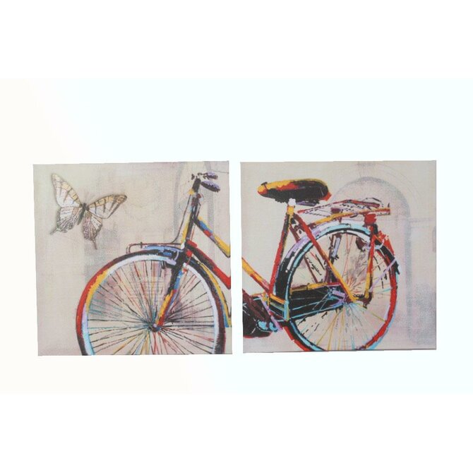 Obraz "COLOURED BICYCLE" 50x50x2/2dr.