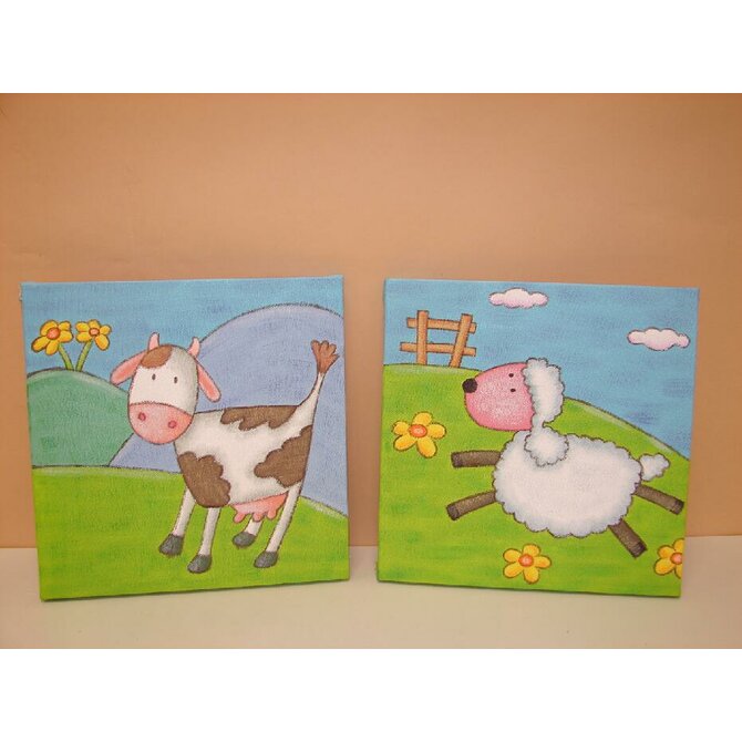 Obrázek "sheep&cow" 24x24/2dr.