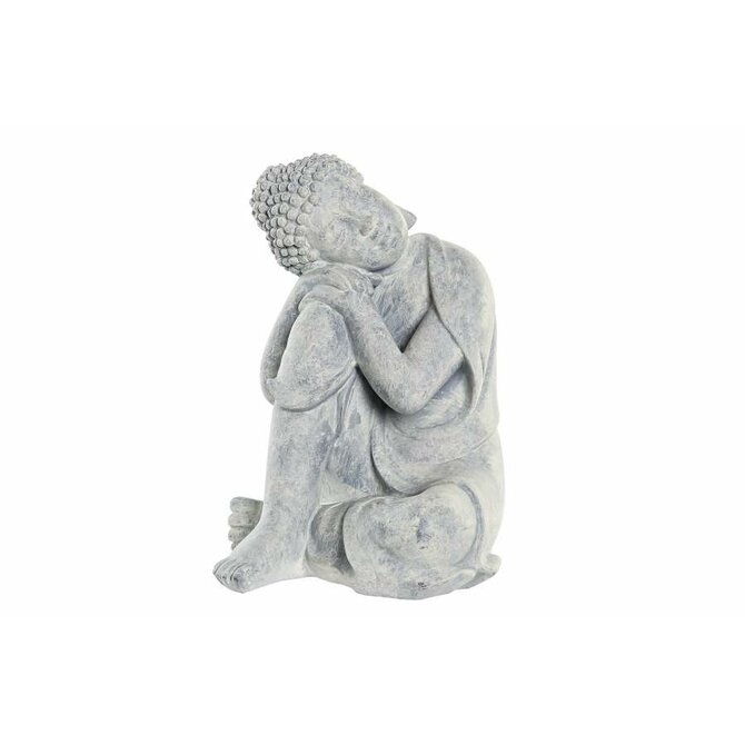 Soška "BUDDHA GREY" resin 18x14x23cm