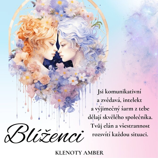 Klenoty Amber Dárková karta s věnováním Blíženci