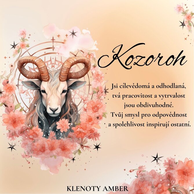 Klenoty Amber Dárková karta s věnováním Kozoroh