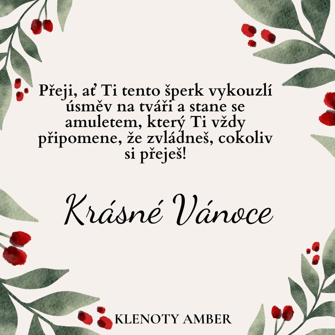 Klenoty Amber Dárková karta Vánoce