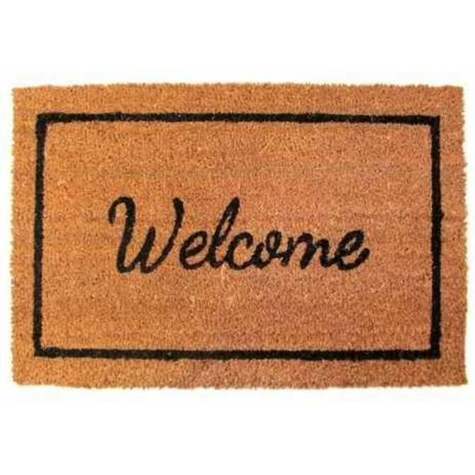 DURAmat Čisticí vstupní rohož PVC & mořská tráva WELCOME žluto-černá 40x60cm