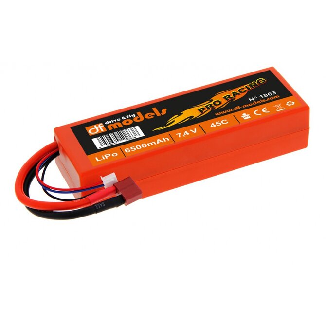 DF models LiPo Aku 7,4 V / 6500 mAh - 45C Pro Racing T-Dean