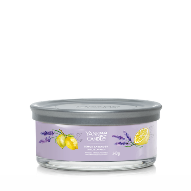 Yankee Candle vonná svíčka Signature Tumbler 5 knotů Lemon Lavender 340g Fialová