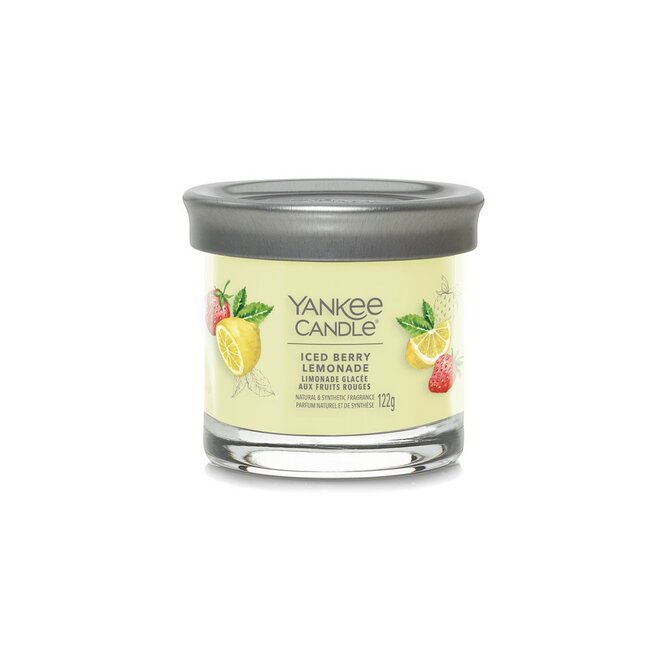 Yankee Candle vonná svíčka Signature Tumbler ve skle malá Iced Berry Lemonade 122 g Žlutá