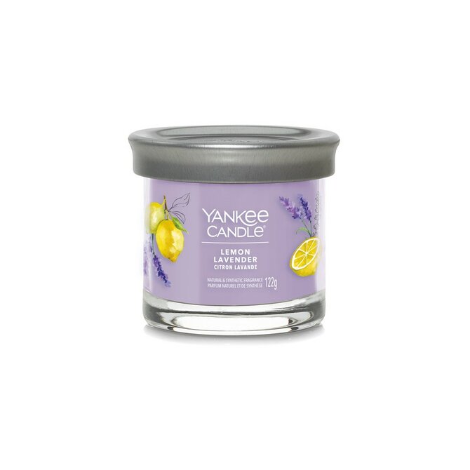 Yankee Candle vonná svíčka Signature Tumbler ve skle malá Lemon Lavender 122 g Fialová