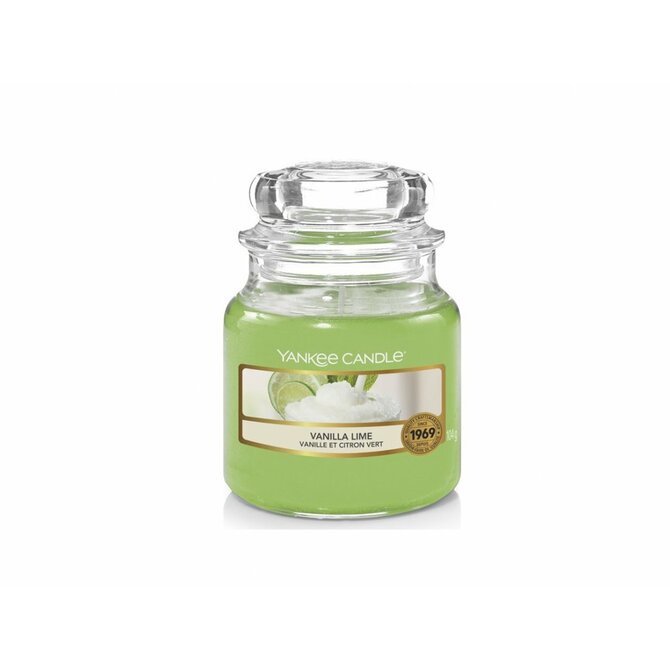 Yankee Candle vonná svíčka Classic ve skle malá Vanilla Lime 104 g Zelená