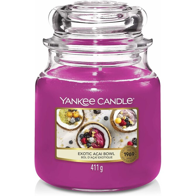 Yankee Candle vonná svíčka Classic ve skle střední Exotic Acai Bowl  411 g