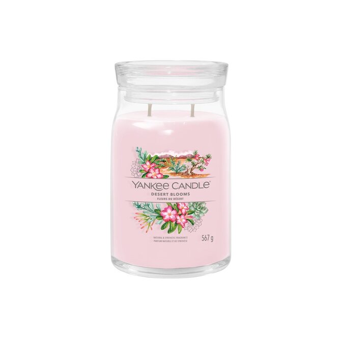 Yankee Candle vonná svíčka Signature ve skle velká Desert Blooms 567g Růžová