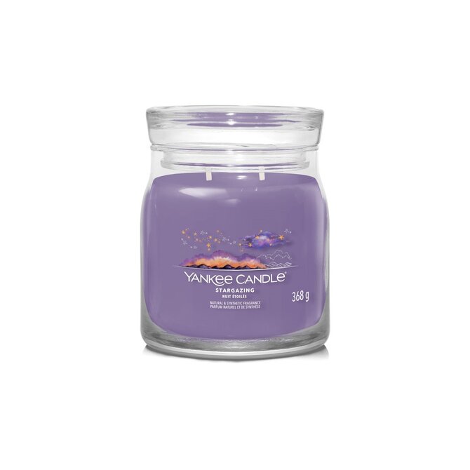 Yankee Candle vonná svíčka Signature ve skle střední Stargazing 368g Fialová