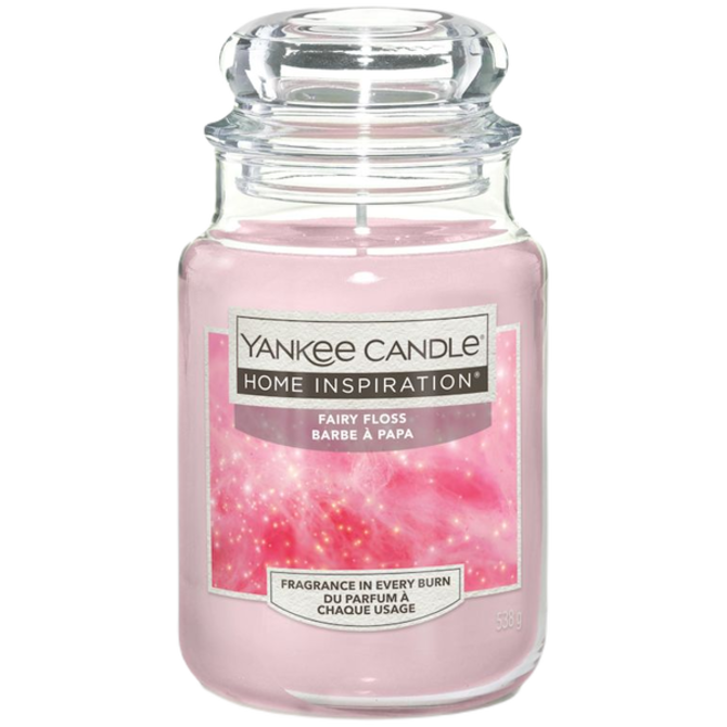 Yankee Candle vonná svíčka Classic ve skle velká Fairy Floss 538 g Růžová