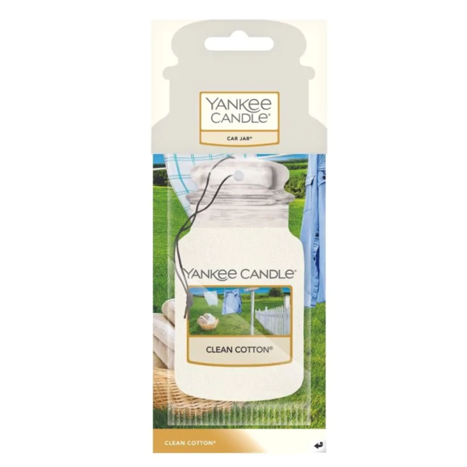 Yankee Candle visačka do auta Clean Cotton Bíla