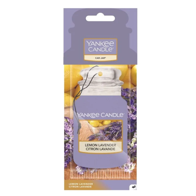 Yankee Candle visačka do auta Lemon Lavender Fialová