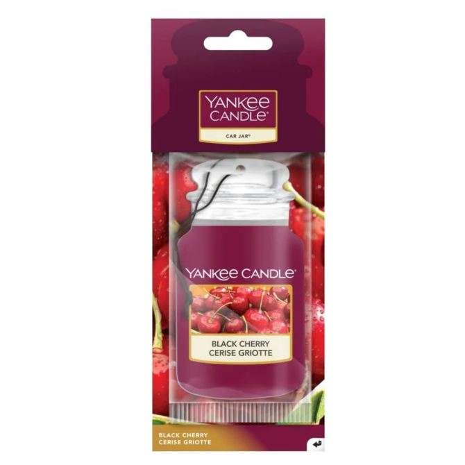 Yankee Candle visačka do auta Black Cherry Červená