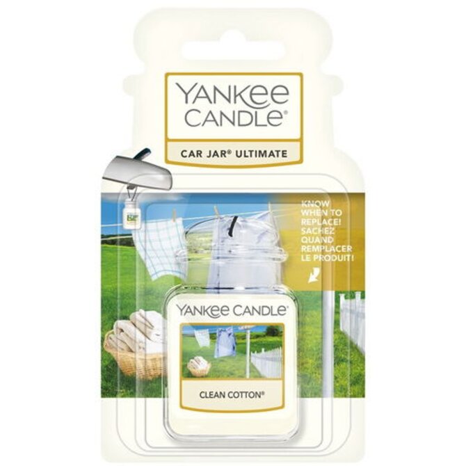 Yankee Candle Luxusní visačka do auta Ultimate Clean Cotton Bíla