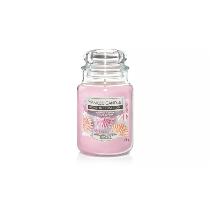 Yankee Candle vonná svíčka Classic ve skle velká Sugared Blossom 538 g Růžová