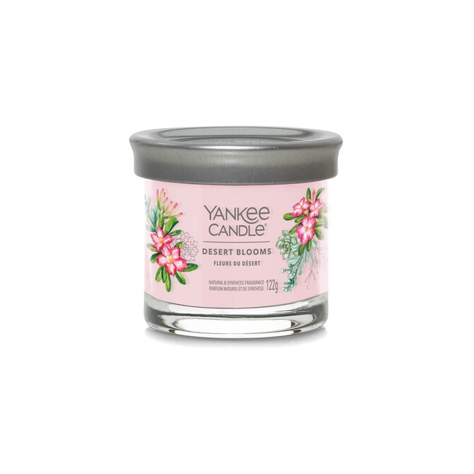 Yankee Candle vonná svíčka Signature ve skle malá Desert Blooms 112 g Růžová