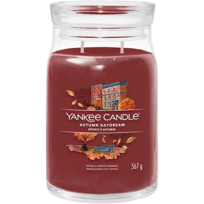 Yankee Candle vonná svíčka Signature ve skle velká Autumn Daydream 567g Hnědá