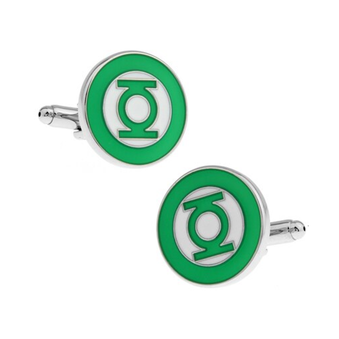 Manžetové knoflíčky Green Lantern Zelená, ocel