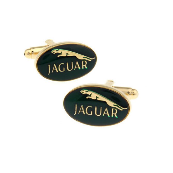 Manžetové knoflíčky Jaguar gold Zlatá, Ocel