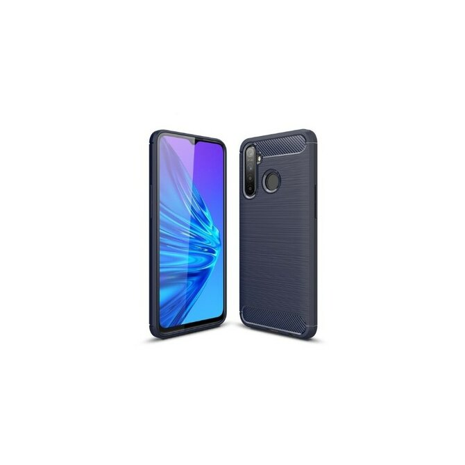 Silikonový obal CARBON pro Xiaomi Redmi Note 5A - tmavě modrý modrá, silikon