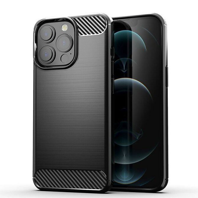 Silikonový obal CARBON pro SAMSUNG GALAXY A02S				 - 		černý černá, silikon