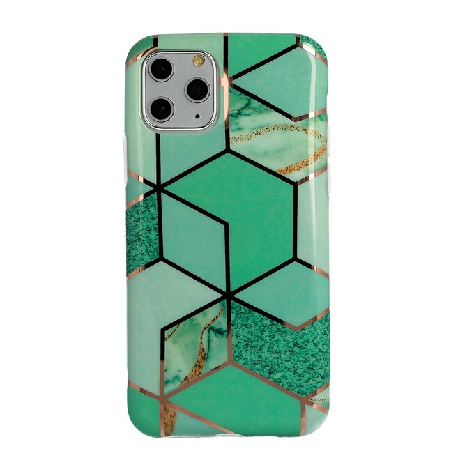 Gelové pouzdro / kryt s obrázkem na SAMSUNG A415 Galaxy A41 - vzor GREEN MARBLE