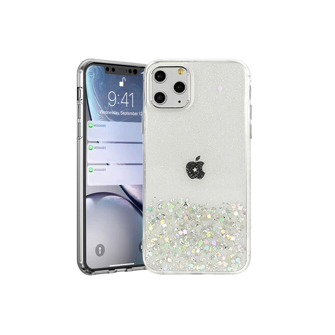 Gelové třpytivé čiré GLITTER STARS pouzdro / kryt na SAMSUNG M317 Galaxy M31s