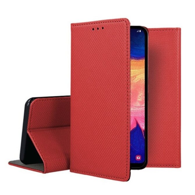 Peněženkové červené SMART MAGNET pouzdro / kryt na XIAOMI Redmi Note 9T