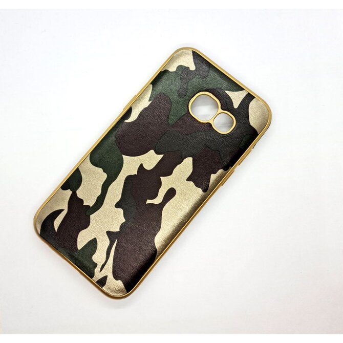 Gelové zelené ARMY CAMO pouzdro / kryt na SAMSUNG A320 Galaxy A3 (2017)