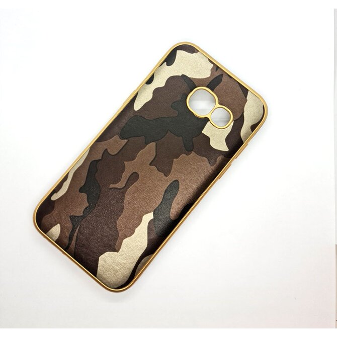 Gelové hnědé ARMY CAMO pouzdro / kryt na SAMSUNG A320 Galaxy A3 (2017)