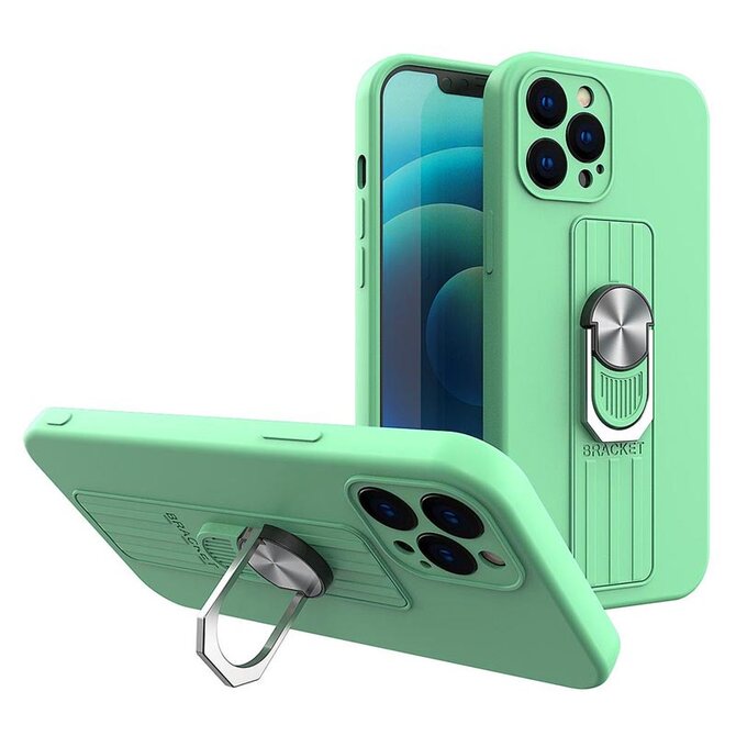 Gelové RING CASE zelené pouzdro / kryt na XIAOMI Redmi Note 9 Pro / 9S