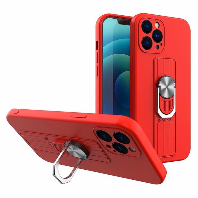 Gelové RING CASE červené pouzdro / kryt na XIAOMI Redmi Note 10 Pro