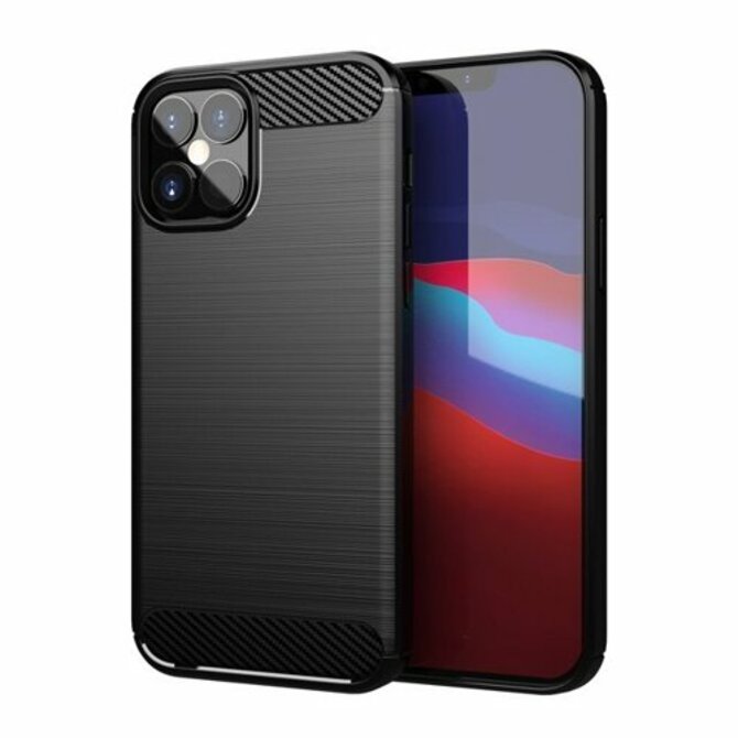 Gelové černé ARMOR STYLE pouzdro / kryt na APPLE iPhone 12 / iPhone 12 Pro (6.1)