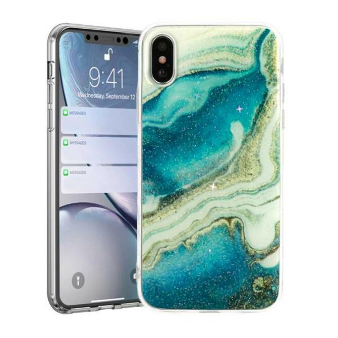 Gelové MARBLE GLITTER pouzdro na XIAOMI Redmi 8A