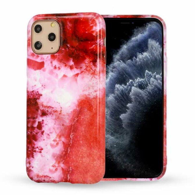 Gelové pouzdro s obrázkem na XIAOMI Redmi Note 8T - vzor RED MARBLE