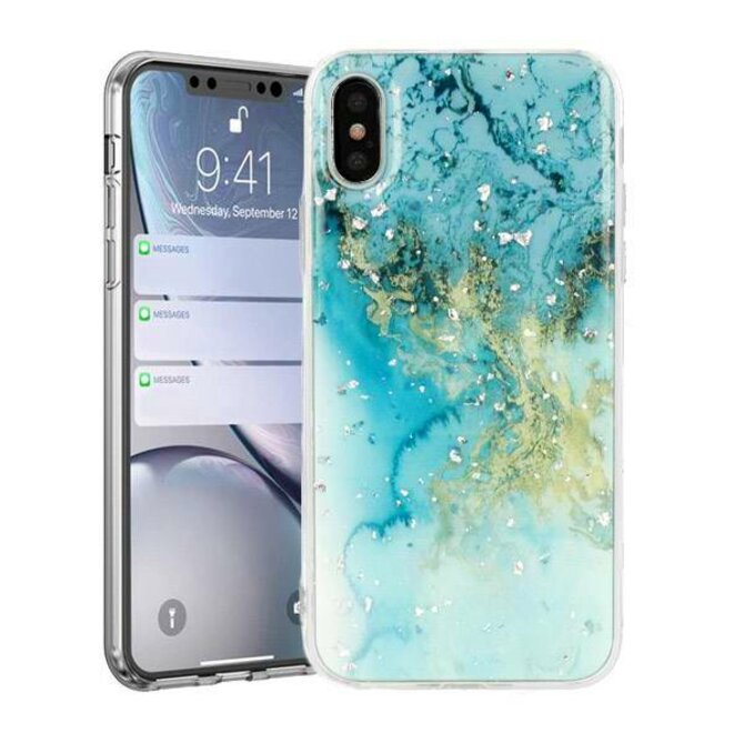 Gelové modré MARBLE SCALES pouzdro na SAMSUNG M215 Galaxy M21