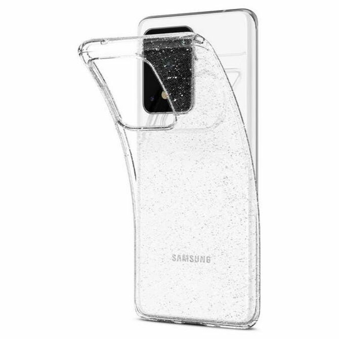 Ultratenké gelové čiré GLITTER pouzdro na SAMSUNG M215 Galaxy M21