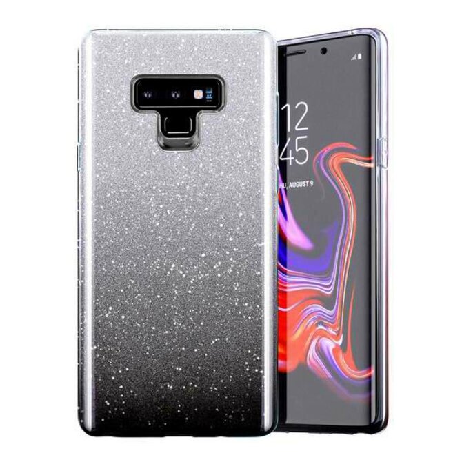 Gelové třpytivé černé OMBRE pouzdro SHINNING na SAMSUNG M215 Galaxy M21