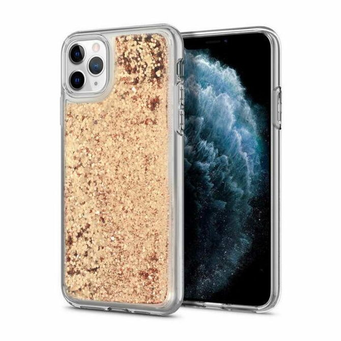 Gelové zlaté LIQUID pouzdro na APPLE iPhone 12 / iPhone 12 Pro