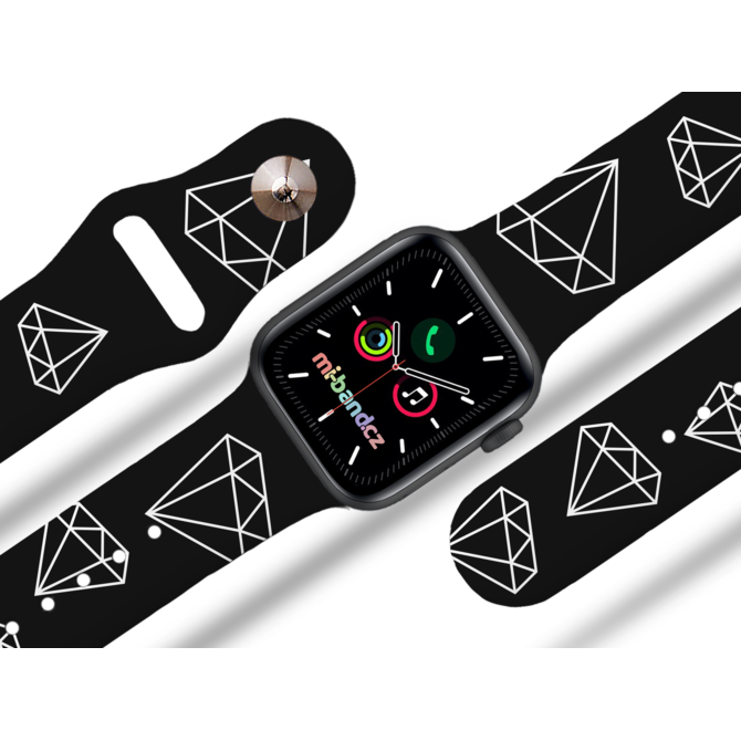 Apple watch řemínek diamant - 38/40/41mm, barva pásku černá