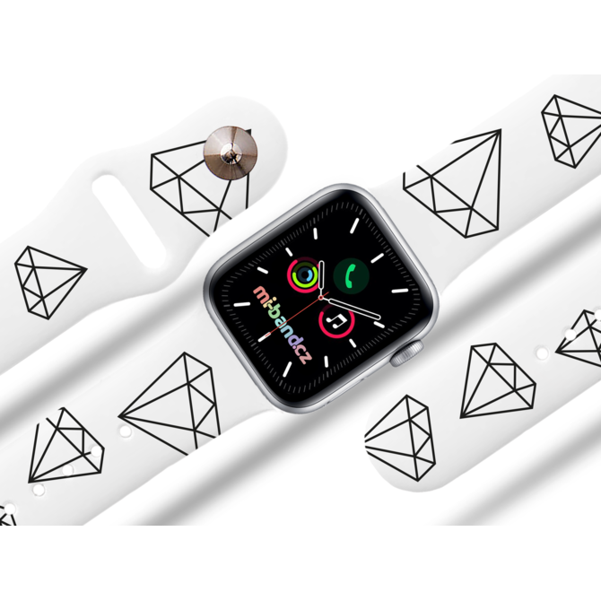 Apple watch řemínek diamant - 38/40/41mm, barva pásku bílá