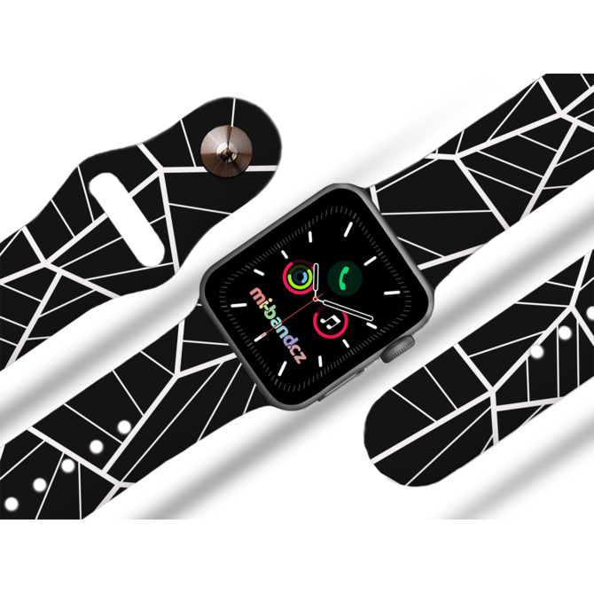 Apple watch řemínek Mnohoúhelníky - 38/40/41mm, barva pásku černá